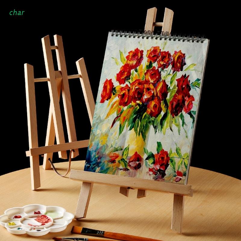 Giá đỡ tranh vẽ bằng gỗ sồi cho nghệ sĩ vẽ phác thảo thủ công dùng để trưng bày có thể gập lại