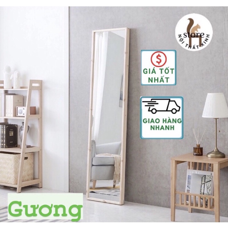 Gương toàn thân hình chữ nhật kích thước 38x117 , gương treo tường dựa tường