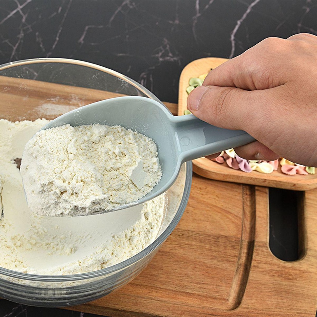 Set 3 Muỗng Múc Đá Bằng Nhựa Màu Ngà