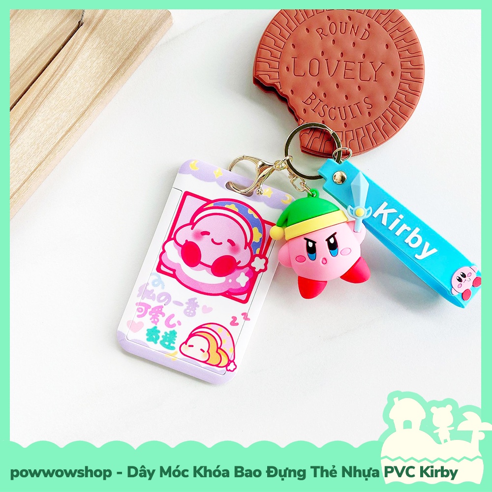[Sẵn VN - Hỏa Tốc] Dây Móc Khóa Bao Đựng Thẻ Nhân Viên Nhựa PC + Acrylic Phong Cách Kirby