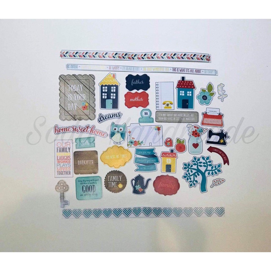 [Sticker trang trí ] Home sweet home die cut