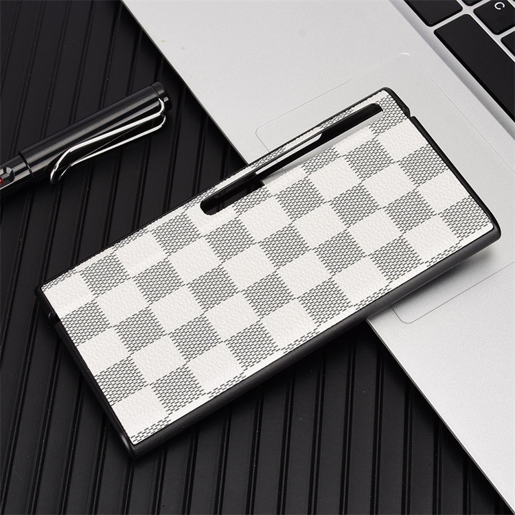 Ốp Điện Thoại Da PU Cứng Chống Sốc Họa Tiết Sọc Caro Cho Huawei Mate XS 2