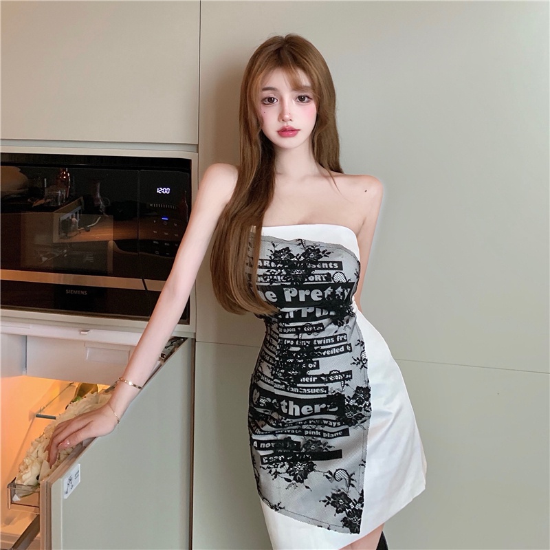 Đầm Ống Không Tay Phong Cách Trung Hoa Cổ Điển In Họa Tiết Phối Ren Mới Mùa Hè