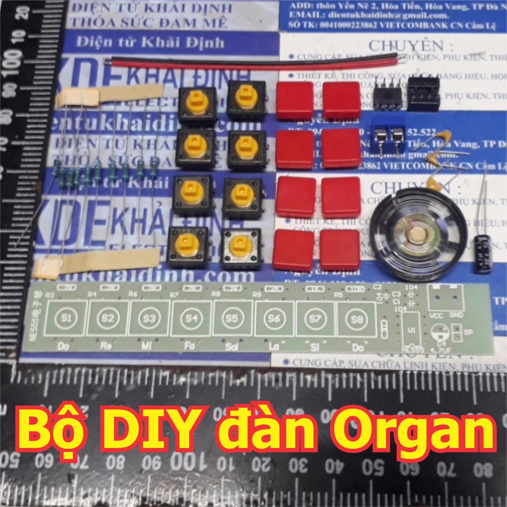 Bộ linh kiện DIY đàn Organ, 8 nốt, có loa dùng IC NE555 áp: 3-12V kde5007