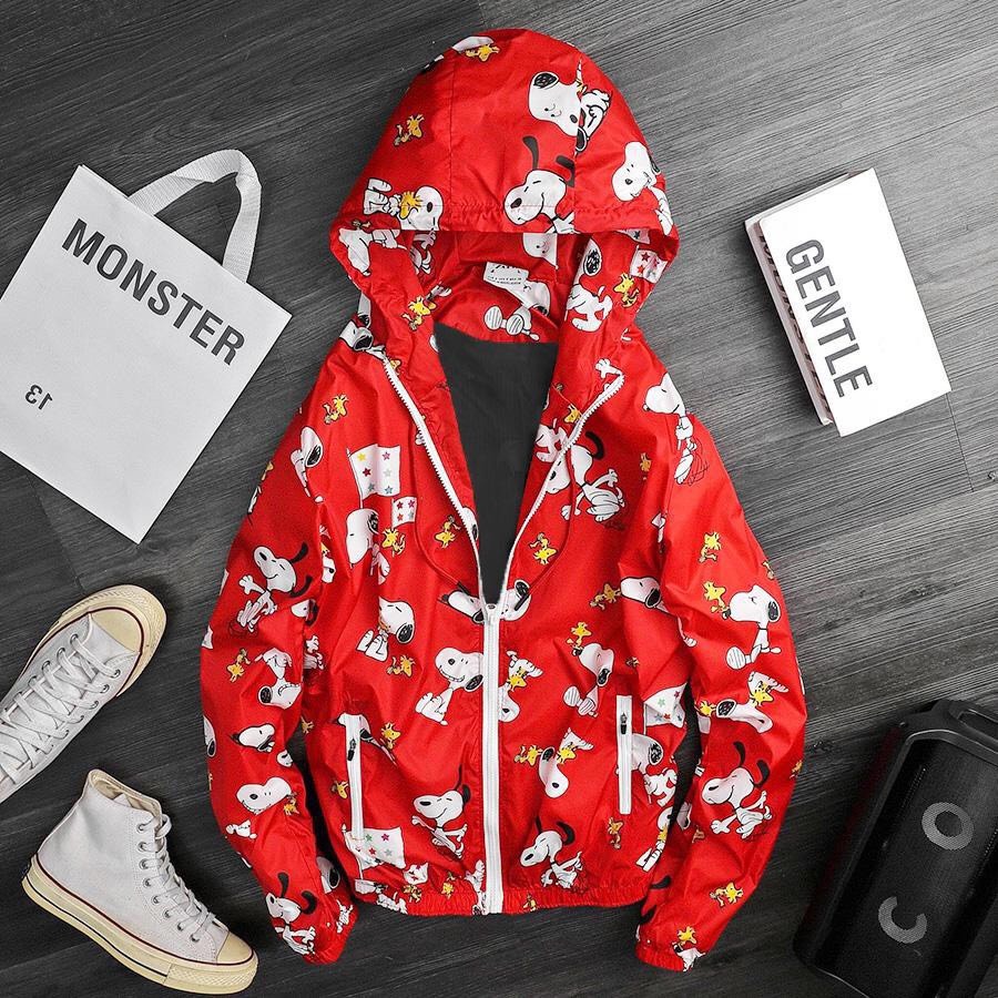 [Freeship] Áo khoác dù 2 lớp unisex in 3d hình thú dễ thương thời trang Noble TP107