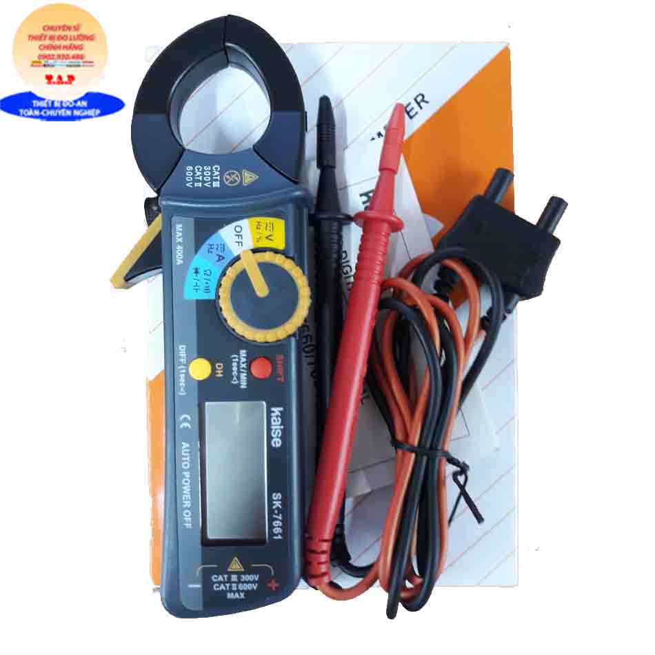 Kaise SK-7661 Ampe kìm đo dòng điện acdc 40A~400A Kaise 7661
