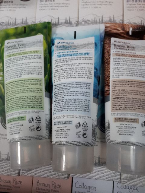 ☆SỮA RỬA MẶT 3W CLINIC COLLAGEN,TRA XANH ,GẠO,HOA HỒNG | BigBuy360 - bigbuy360.vn