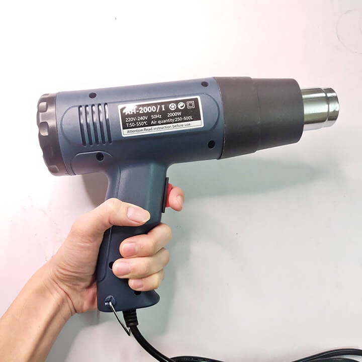 Máy khò nhiệt 2000W cầm tay, máy khò hơi nóng, thổi nhiệt hàn màng co bọc giỏ quà tết, dán decal, đóng seal điện thoại