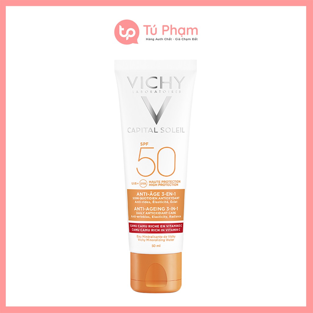 Kem Chống Nắng Vichy Capital Soleil SPF 50 Anti-Ageing 3-in-1 50ml