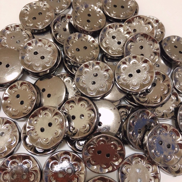 Combo 10 Nút áo,cúc áo,khuya áo tròn xi hình bông