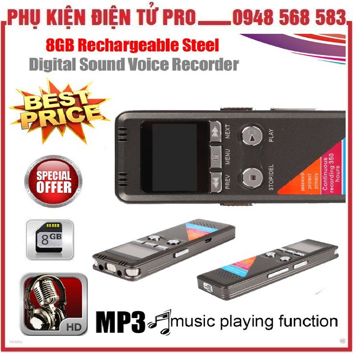 Máy Ghi Âm Chuyên Dụng Cao Cấp A700 8Gb