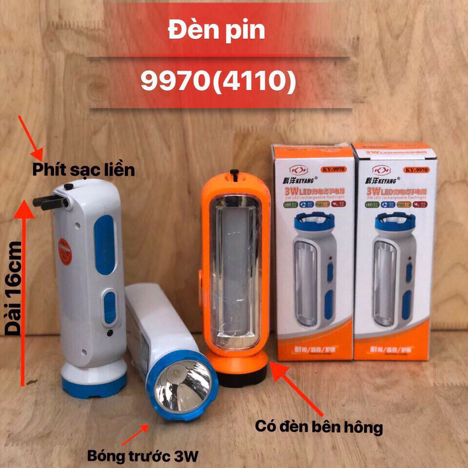 [FREESHIP] ĐÈN PIN SẠC 2IN1 KY- 9970, KEYANG 4316, KY-9953,9952 SIÊU SÁNG