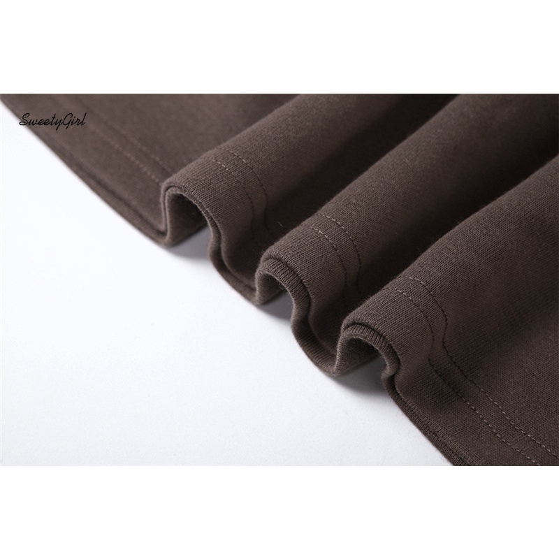 Áo Thun Tay Dài Cổ Chữ V Dáng Rộng In Chữ Phối Màu Tương Phản Thời Trang 2022 Cho Nữ