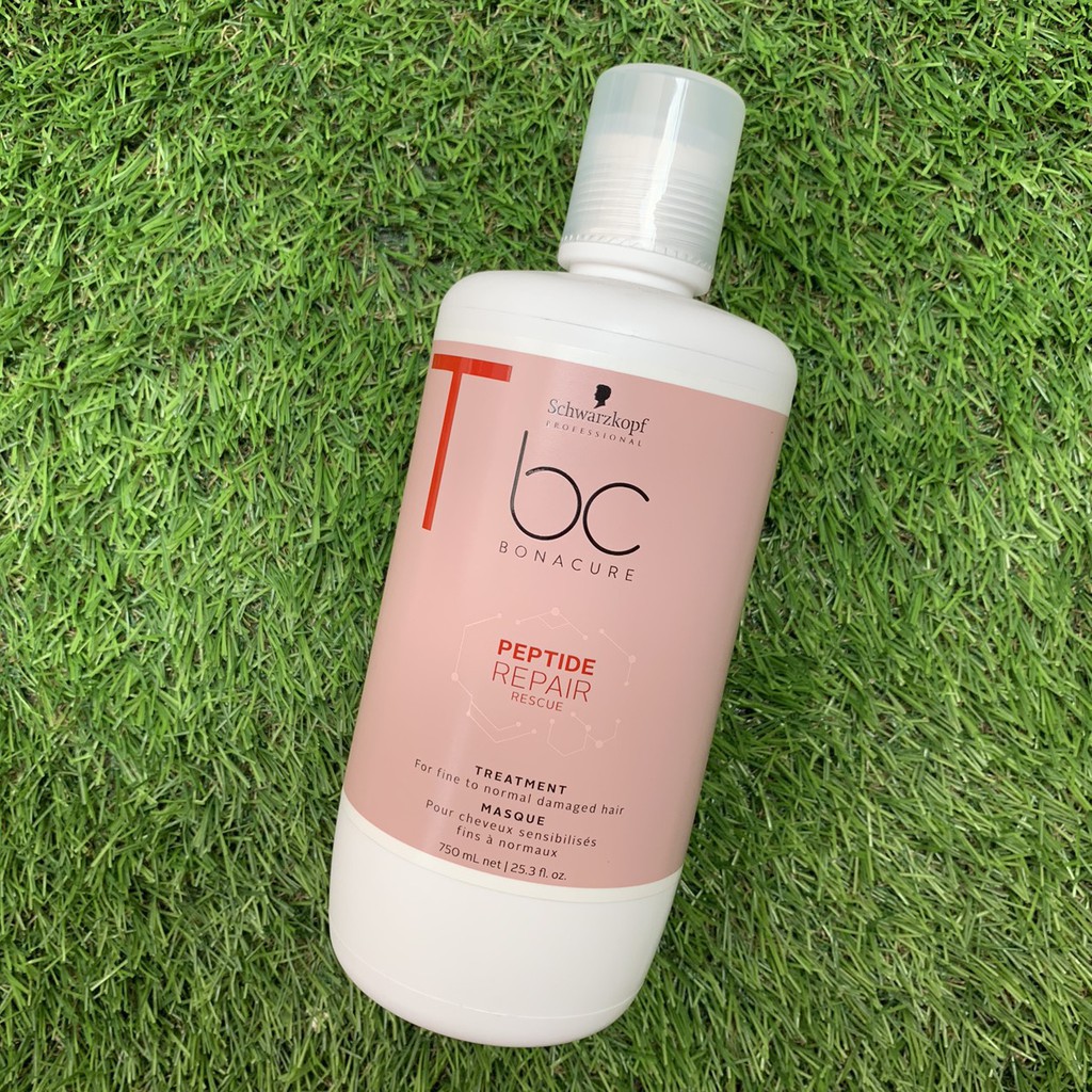 Dầu hấp ủ Schwarzkopf BC Bonacure Peptide Deep Rescure Repair phục hồi tóc hư tổn nặng 750ml