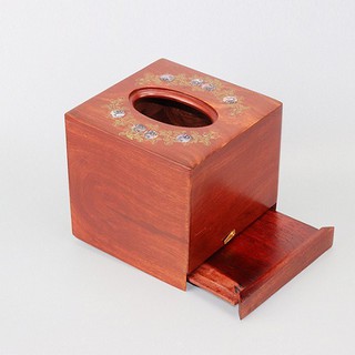 Hộp đựng giấy ăn gỗ vuông