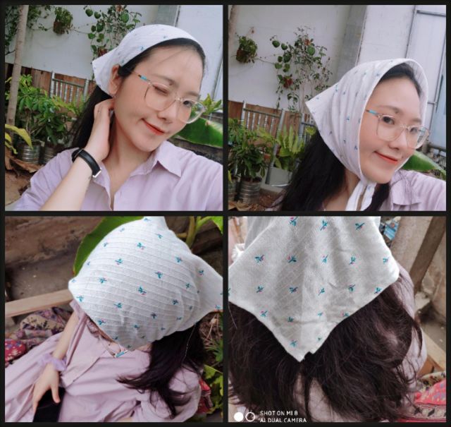 Bandana xinh giá rẻ - Khăn trùm đầu chụp ảnh cực thời trang - Sỉ lẻ khăn Bandana