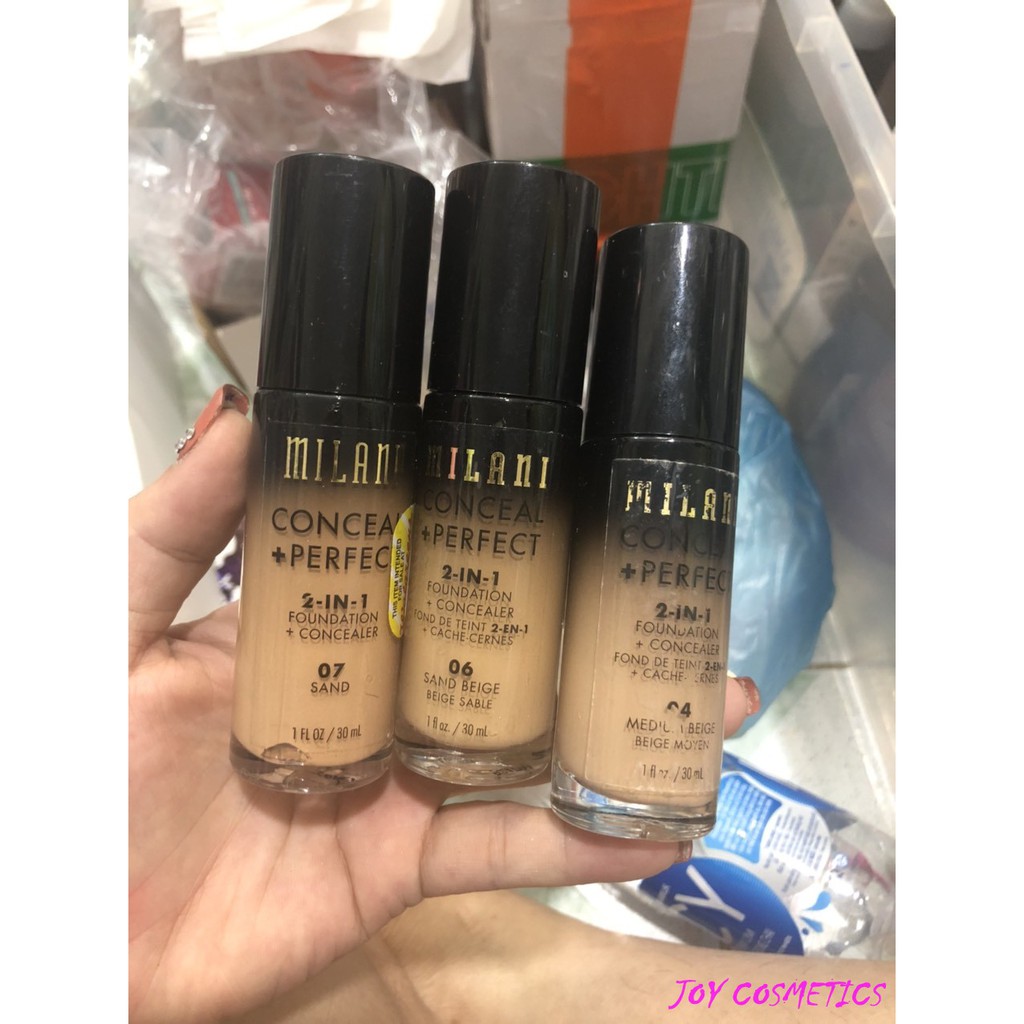 Kem Nền Milani CONCEAL + PERFECT 2 In 1 Foundation + Concealer (30ml)