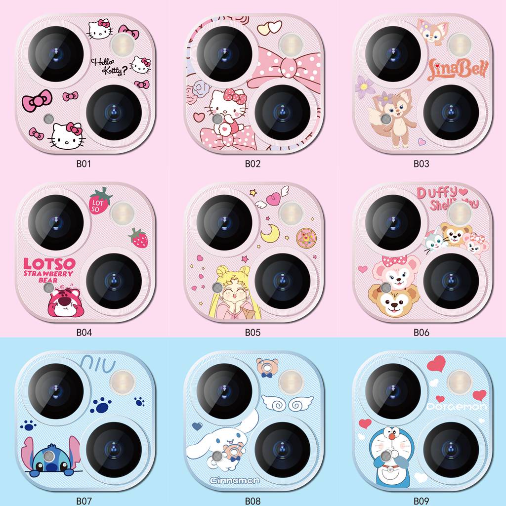 Phim Dán Bảo Vệ Ống Kính Máy Ảnh Họa Tiết Gấu Stellalou Linabell Thủy Thủ Mặt Trăng Cho iPhone 11pro / 11promax 11 / 12mini