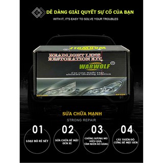 Vệ sinh đánh bóng và phục hồi choá đèn pha warwolf công nghệ mỹ