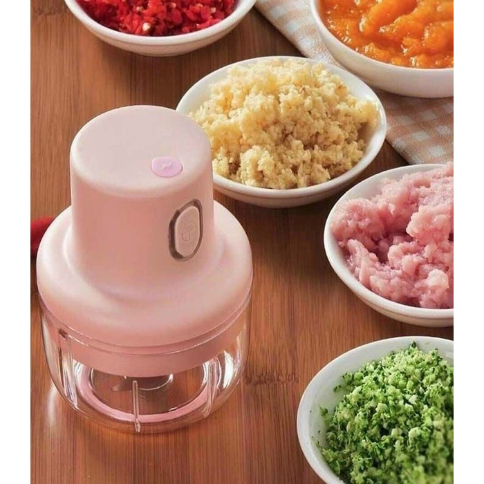 Máy Xay Tỏi Ớt Cầm Tay - Cối Xay Mini Sạc Điện Đa Năng