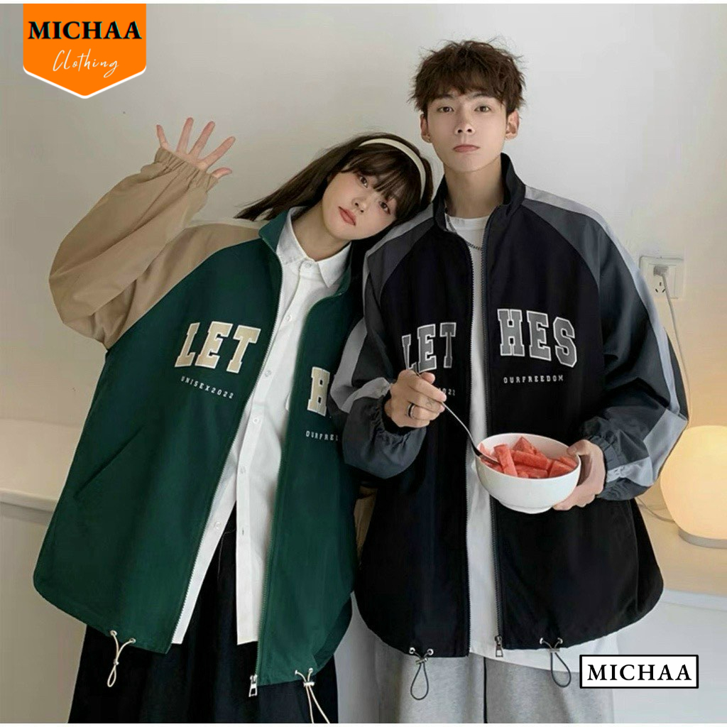 Áo Khoác Bomber Dù LETHES Nam Nữ Form Rộng 2 Lớp, Áo Khoác Ulzzang Unisex Bóng Chày Thời Trang - MICHAA