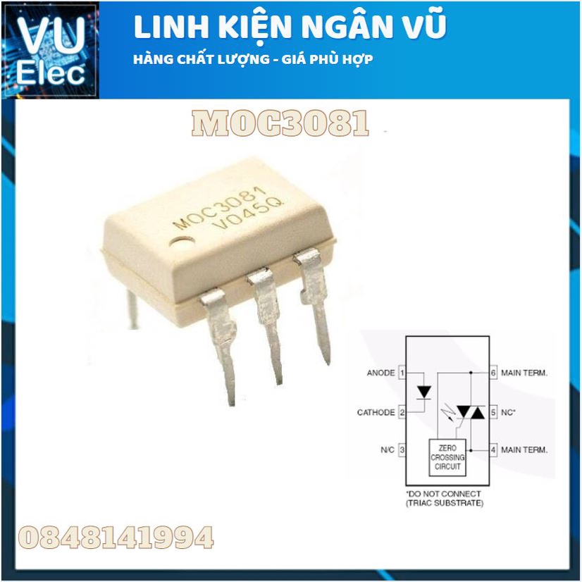 IC quang điều khiển Triac MOC3081 - MOC3021M DIP6