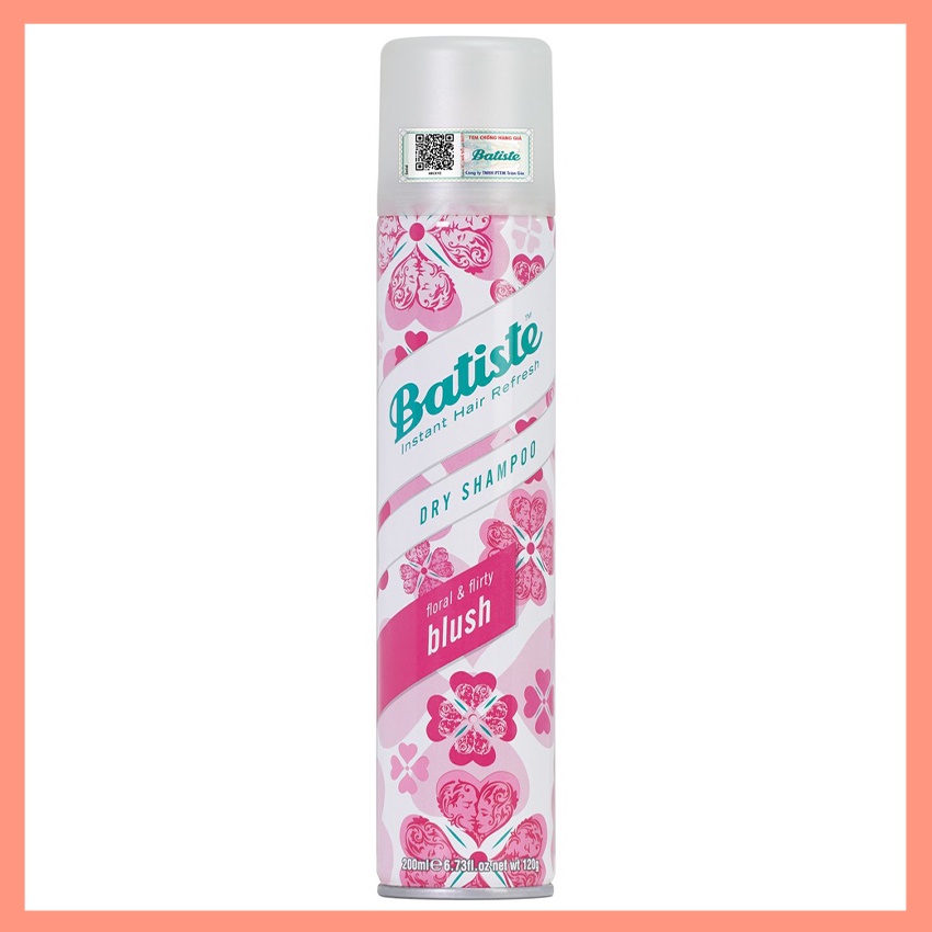 Dầu Gội Khô Batiste Dry Shampoo 200ml