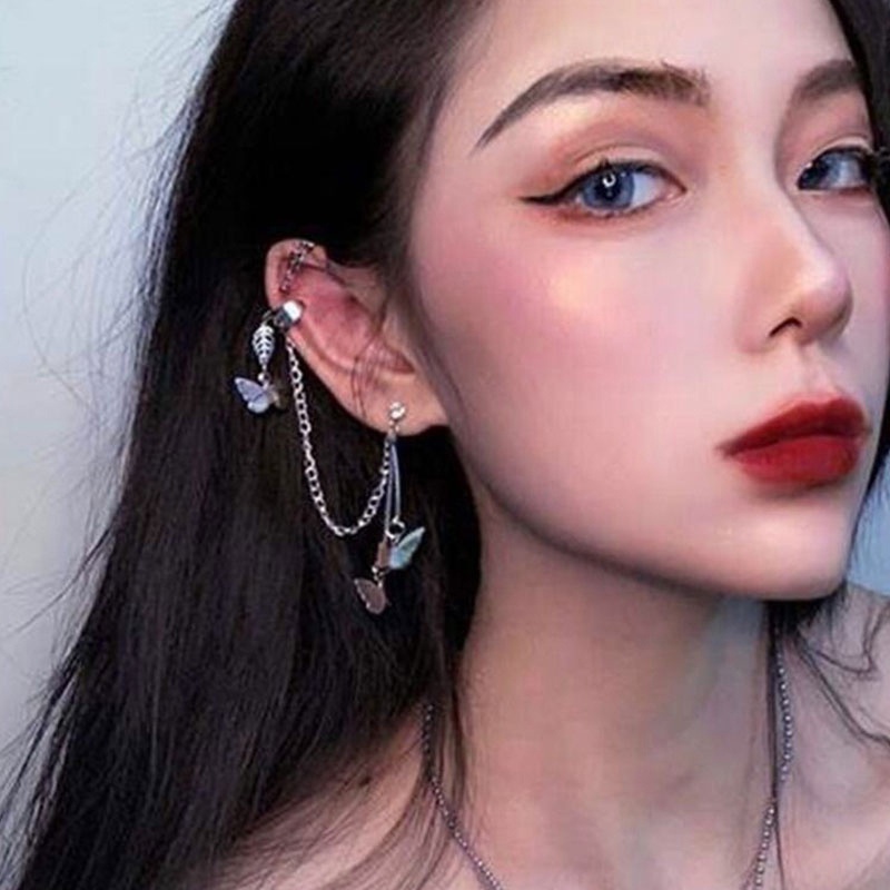 Khuyên kẹp vành tai hình bướm thời trang cho nữ