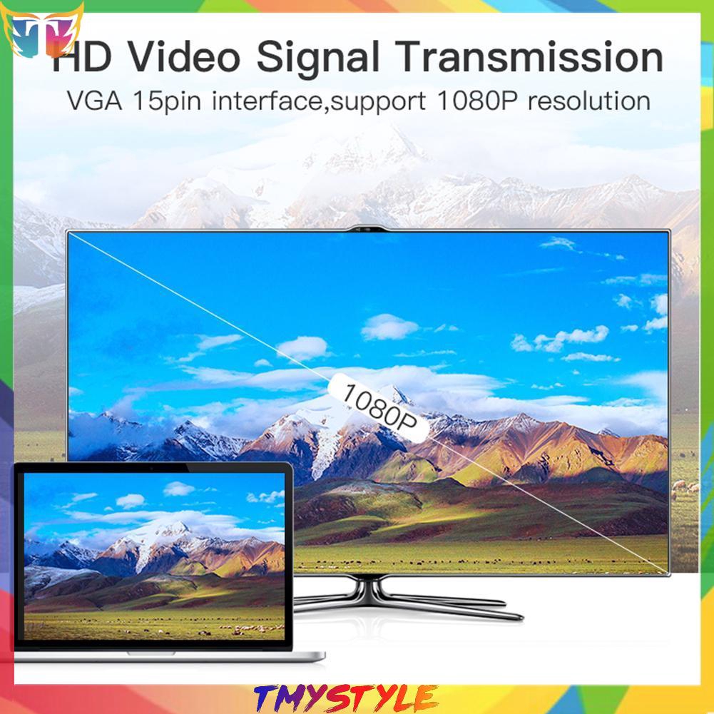 Cổng chuyển đổi từ HDMI sang VGA với cáp âm thanh 1080P chất lượng cao