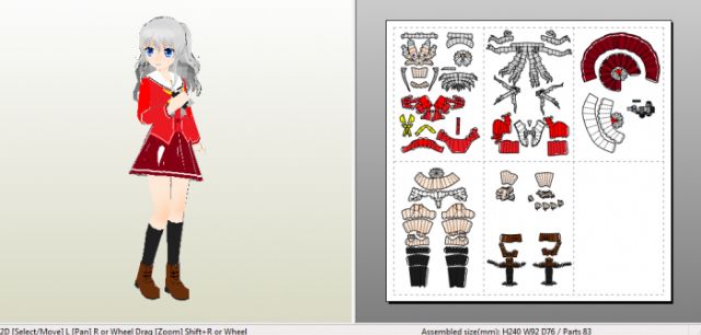 Mô hình giấy anime Charlotte] Nao Tomori