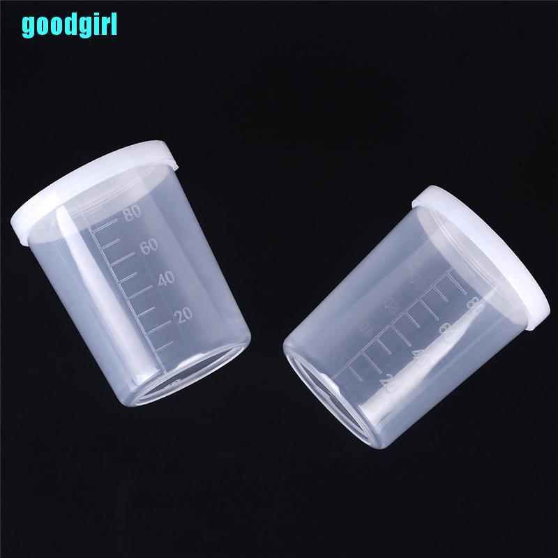 2 Bình nhựa có nắp dung tích 100ml đựng dung dịch thí nghiệm