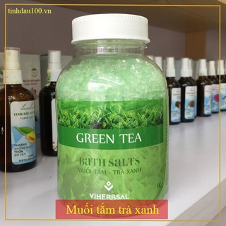 Muối tắm ngâm bồn trà xanh, giúp thư giãn, sát khuẩn bảo vệ da
