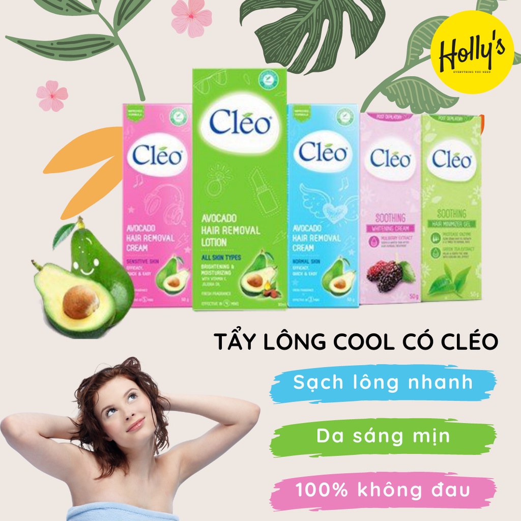 Kem Tẩy Lông Cleo - Kem Bơ Tẩy Lông Cleo Avocado Hair Removal Cream