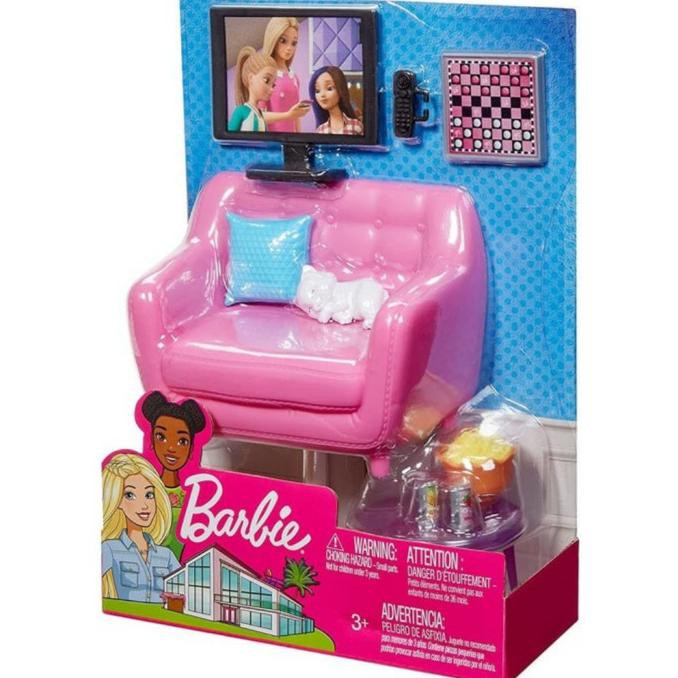 Bộ Phòng Khách Trong Nhà Cho Búp Bê Barbie