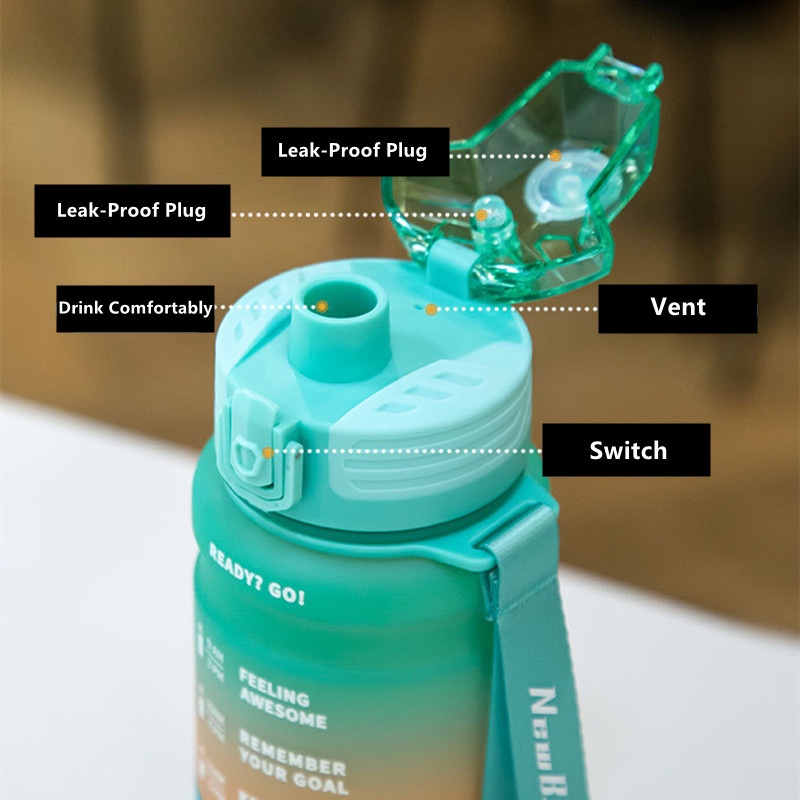 Bình Nước Thể Thao 1000ml Chất Lượng Cao Với Màu Sắc Thay Đổi Theo Nhiệt Độ