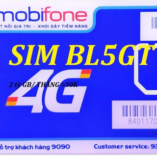 Sim bl5gt và sim dip50 giá rẻ nhất, sim max băng thông 4g