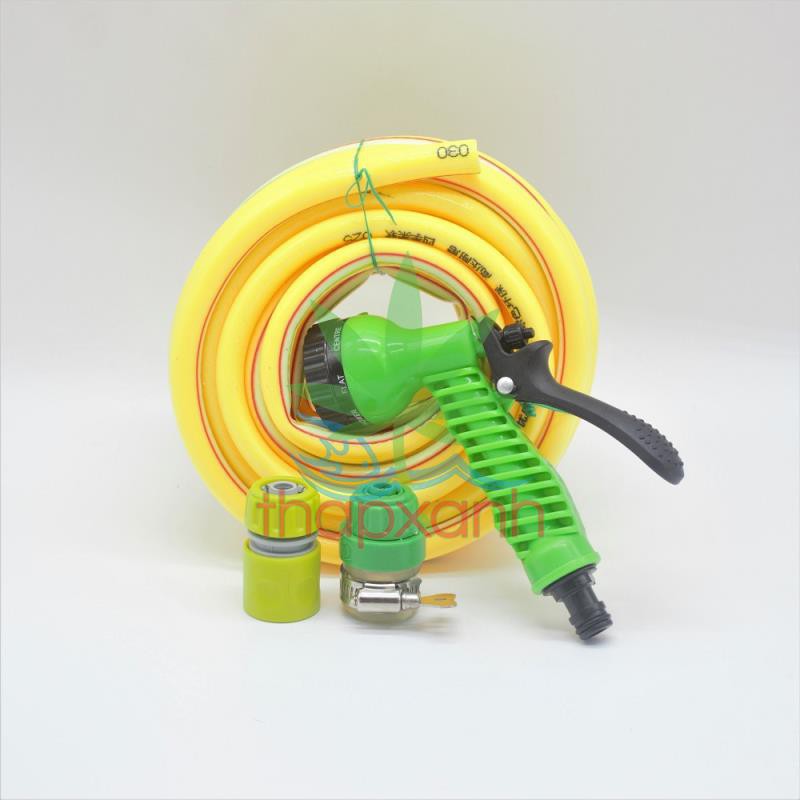 Bộ vòi xịt nước tưới cây, Rửa xe BDT-4221 Vòi nhựa 7 in 1 + 15m dây 16mm