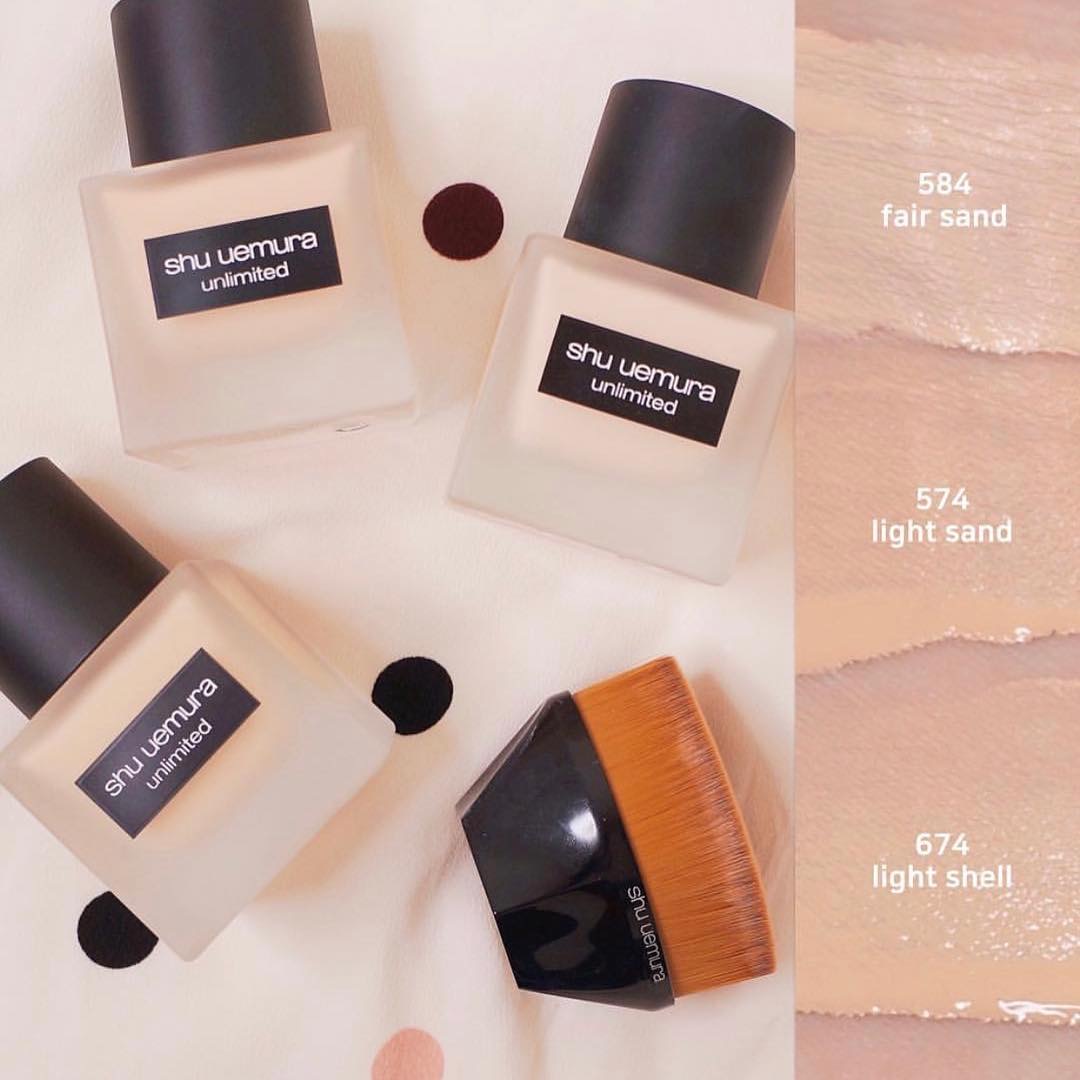 xiaoxiao★★  Spot Shu-uemura / Shu Uemura Yusha Holding Makeup Liquid Foundation Chai vuông nhỏ 35ml Cọ nền số 55 Concealer 674