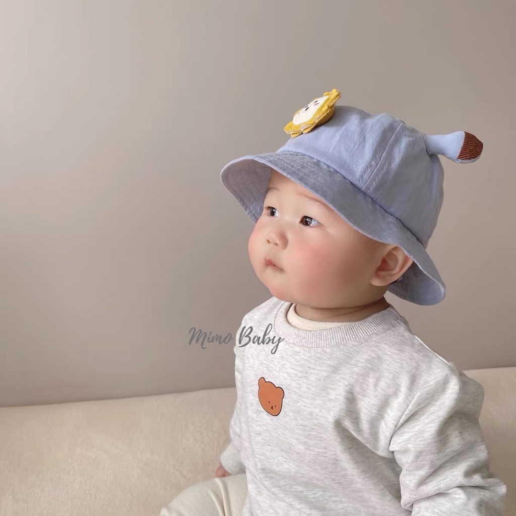 Mũ nón tai bèo, mũ bucket hình mặt sư tử đáng yêu cho bé MH140 Mimo Baby