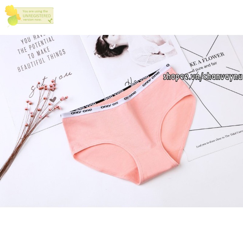 Quần lót nữ cotton kháng khuẩn mẫu 2 (lưng chữ) freeszie màu tím, da, hồng, cam BSQA | BigBuy360 - bigbuy360.vn