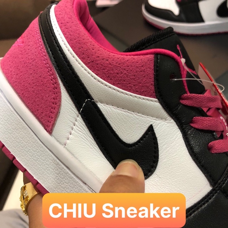 Giày thể thao Sneaker Jordan low Hồng Binz phiên bản SC da thật jd1 cổ thấp