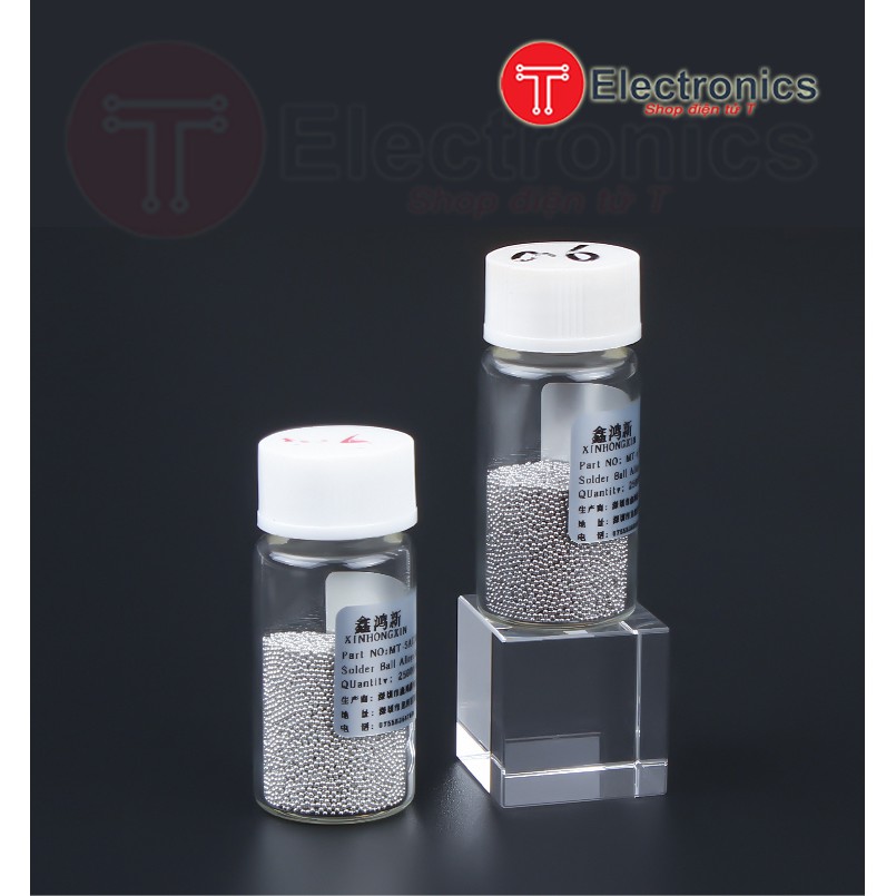 Chì Bi Làm Chân Chípset 0.20 mm - 0.76 mm-Lọ 25.000 Viên