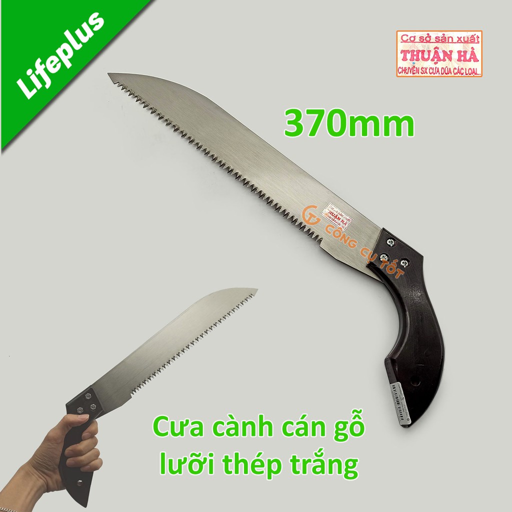 Cưa cành cán gỗ cầm tay lưỡi thép 370mm siêu bền