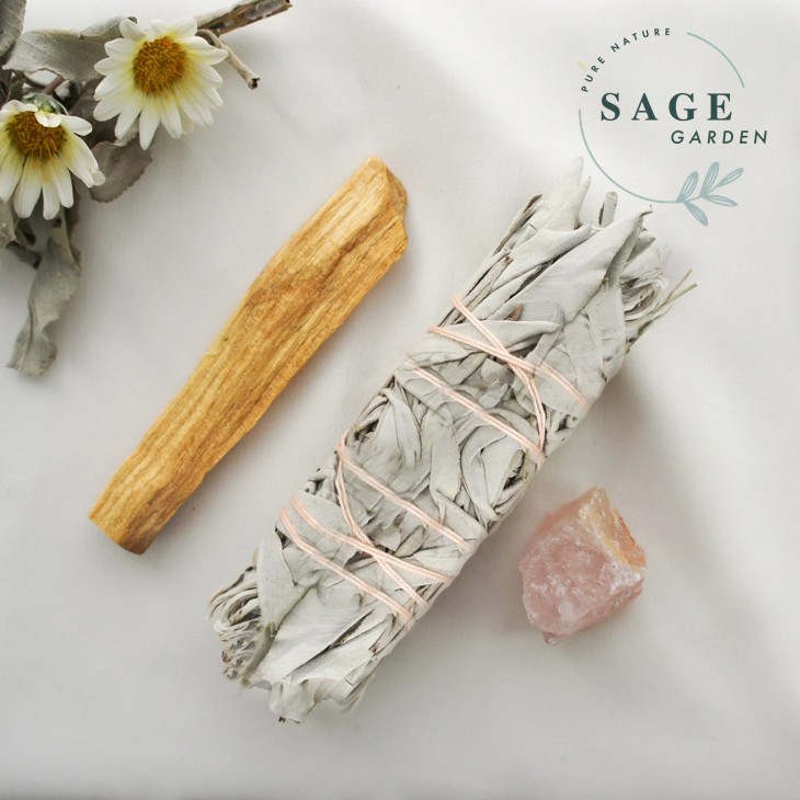 SET KHỞI ĐẦU (1 Xô Trắng 10cm và 1 Palo Peru 7-8gr) SAGE GARDEN