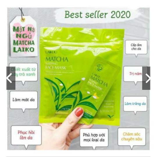 Mặt Nạ Bùn Trà Xanh Matcha Mud Mask Và Anh Đào Sakura Laikou Dưỡng Da Mụn,Săn Trắc Da