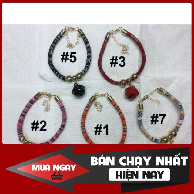 [❌GIÁ SỈ❌] Vòng cổ lục lạc thời trang cho chó mèo - vòng boho thổ cẩm cho thú cưng phụ kiện chó mèo 0 ❤️