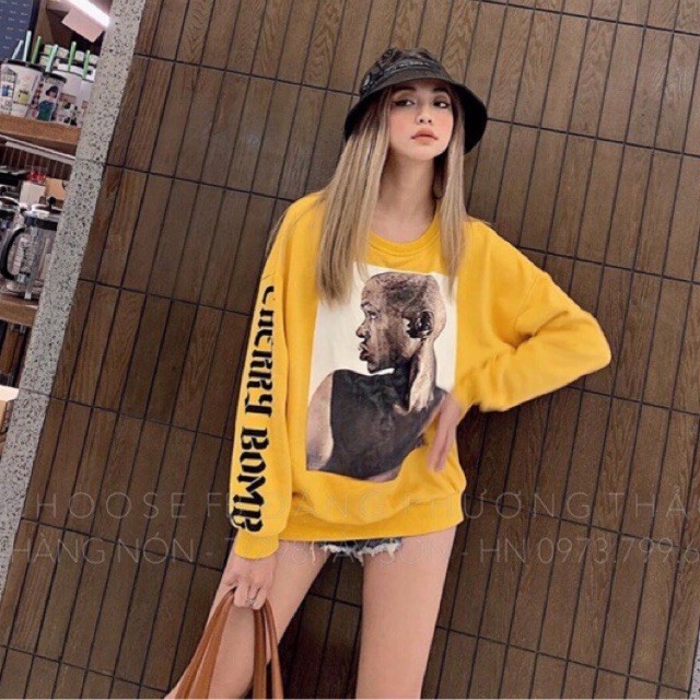 áo hoodie nữ in hình anh da đen cá tính | BigBuy360 - bigbuy360.vn