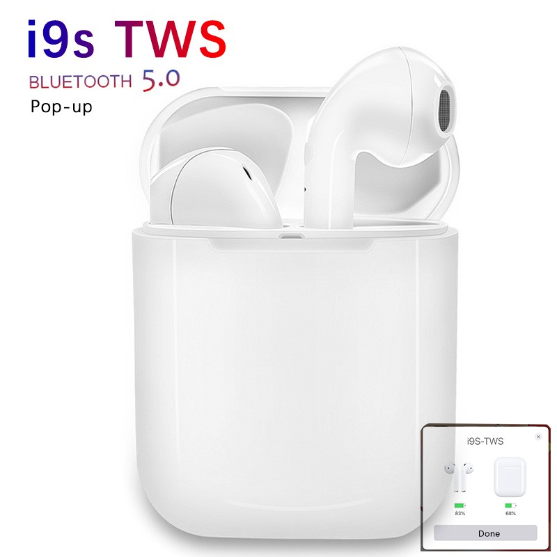 Tai nghe bluetooth không dây i9s TWS mini kèm hộp sạc cho iPhone Android | BigBuy360 - bigbuy360.vn