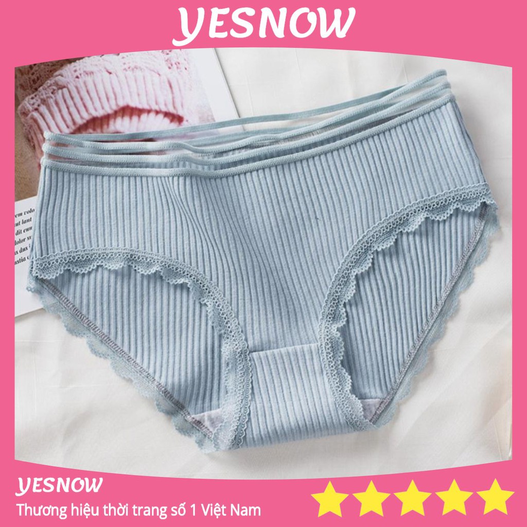 Quần lót nữ🍄[FREE SHIP]🍄Giảm 20k [QUAN LOT NU] quần lót gân tăm viền ren siêu cấp Muji