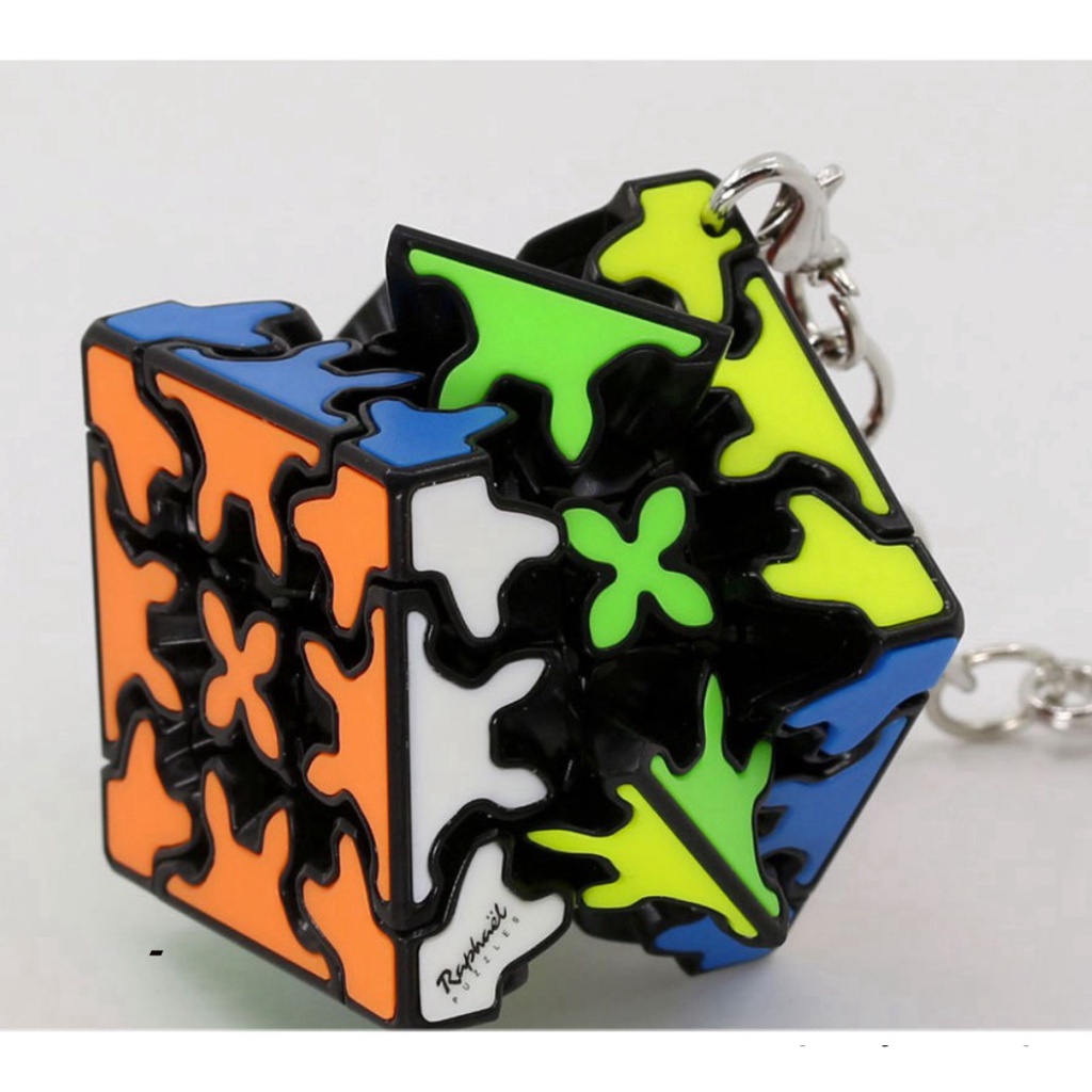Móc Khoá Rubik Gear 3x3 QiYi Mini Gear 3x3x3 Keychain (Tiled)